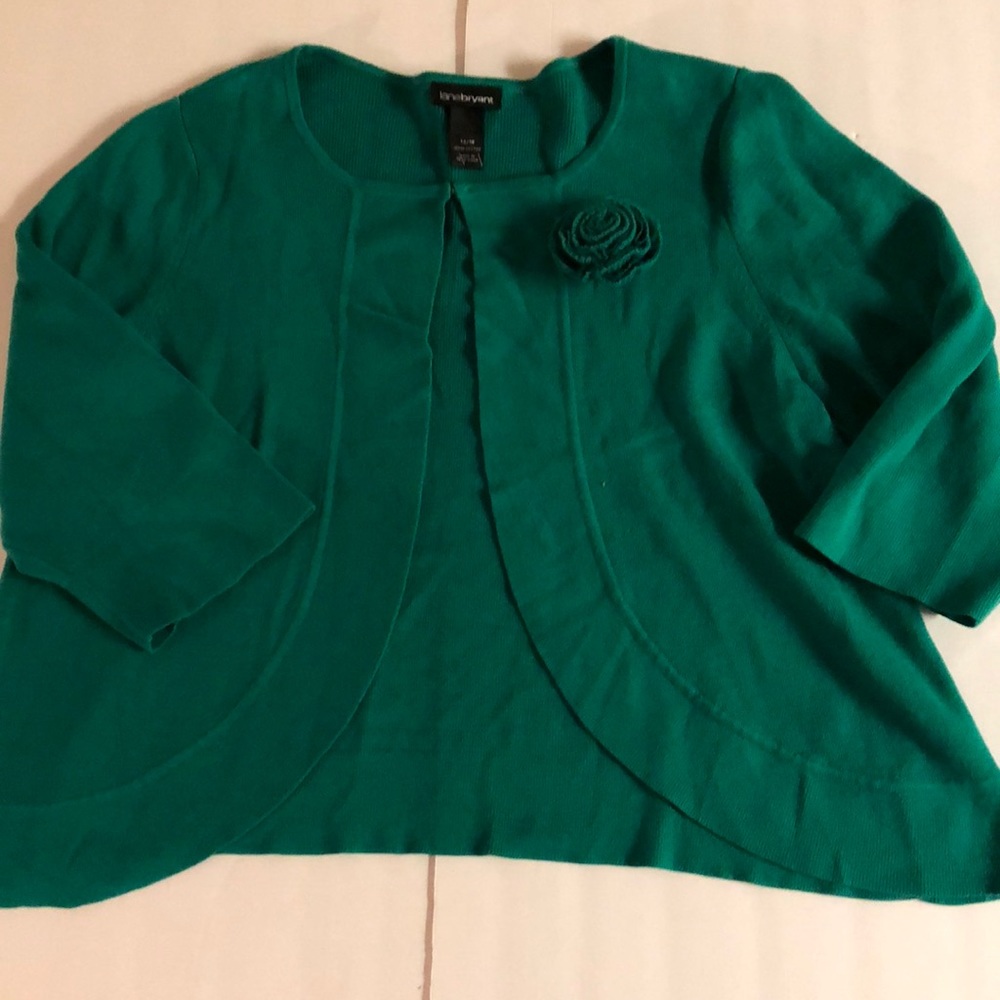 Lane Bryant green cardigan size 14/16